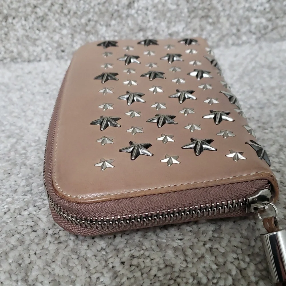 Jimmy Choo ballet pink and silver gunmetal zip wallet Authentic - Picture 6 of 10